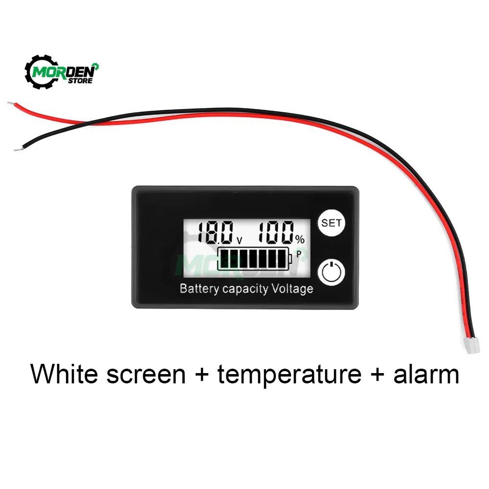 DC8-100V Battery Capacity Indicator LCD Digital Meter Lead-acid Lithium LiFe PO4 Voltage Tester for Car Battery Tester