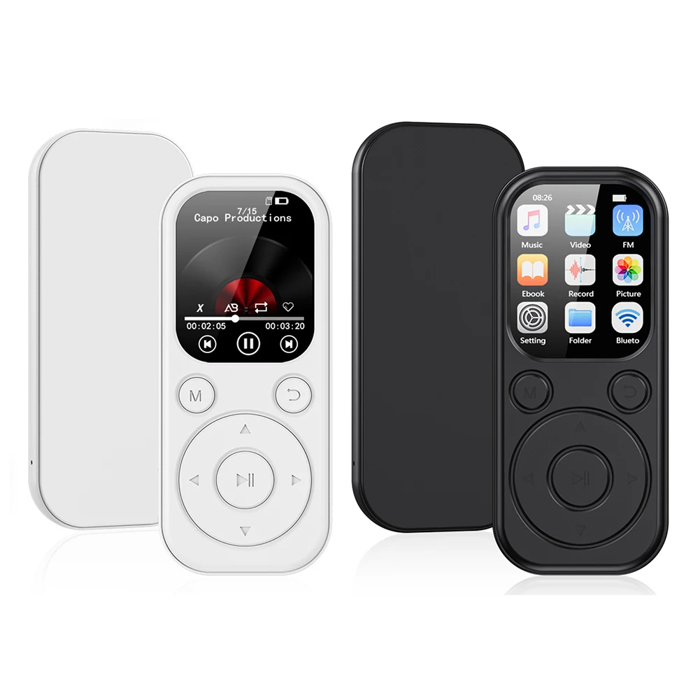 متوافق مع بلوتوث 5.4 MP4 وكمان 2.01 بوصة IPS شاشة مشغل MP3 محمول مشغل الصوت دعم راديو FM تسجيل الكتاب الإلكتروني