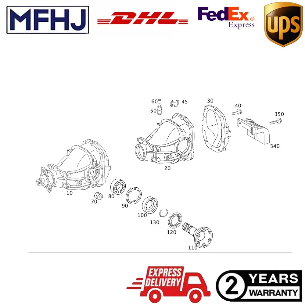 

Дифференциал оснастки Hinterachsgetriebe для Mercedes SL63 AMG R230 3.06 2009-2012 A2303505814