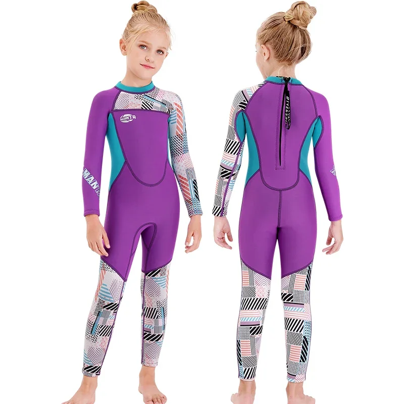 Warm 2.5mm Divingsuits Jumpsuit for Girls Long-Sleeved Cold-Resistant Snorkeling and Surfing Jellyfish Jacket Autumn Winter