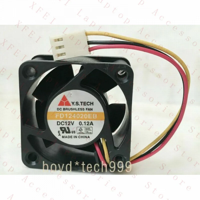 F  Cooling for FAN Y.S.TECH FD124020EB DC12V 0.12A 40x40x20mm 3Pin best cooling fan