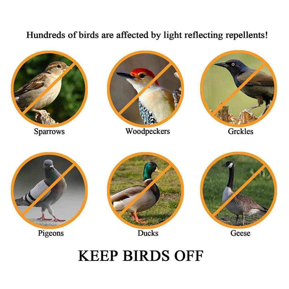 For Garden Courtyard Window Car Anti Bird Outdoor Bird Repellent Discs Bird Scare Sticker Deterrent Reflector Pest Control view 2