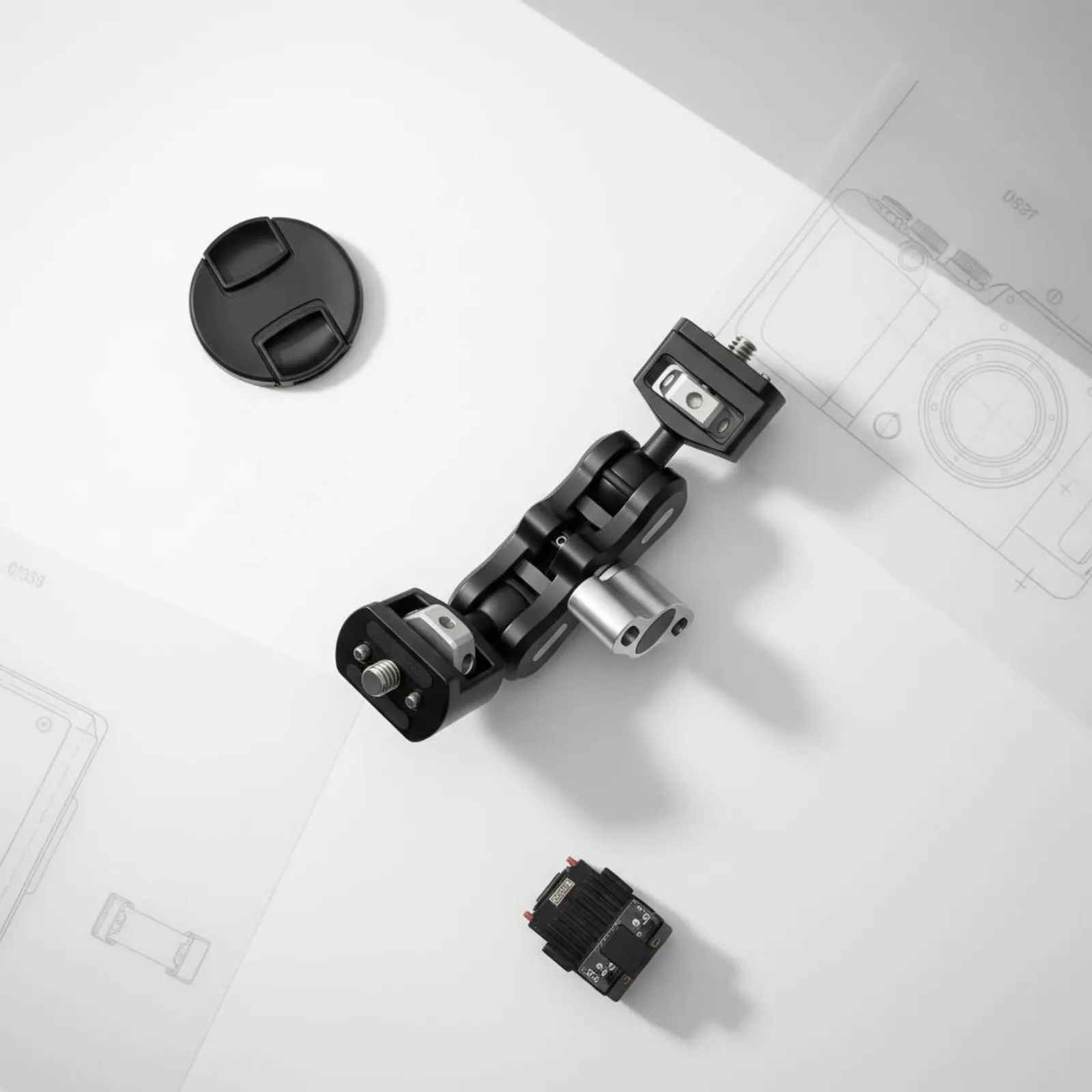

Double Ball Versatile Arm Aluminum Alloy Quick Release Versatile Arm Sturdy High Load Capacity for Photographers, Recording Film