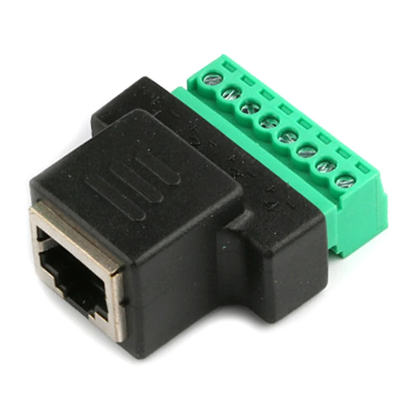 M11K-RJ45 hembra a Terminal de tornillo conector de 8 pines adaptador extensor de Cable Ethernet Terminal de tornillo de red de alta calidad
