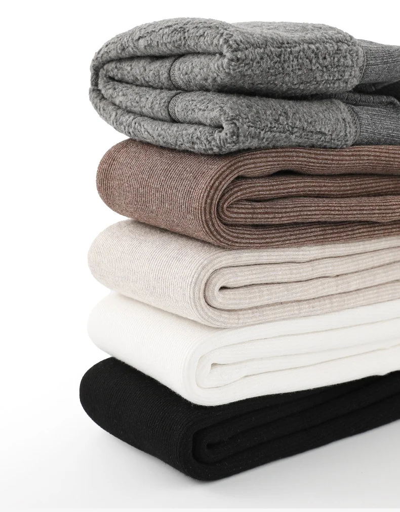 الخريف الشتاء صوف مبطن بسيط بلون الفتيات الجوارب قطعة واحدة طماق الأطفال Legwear ل 1-6Y