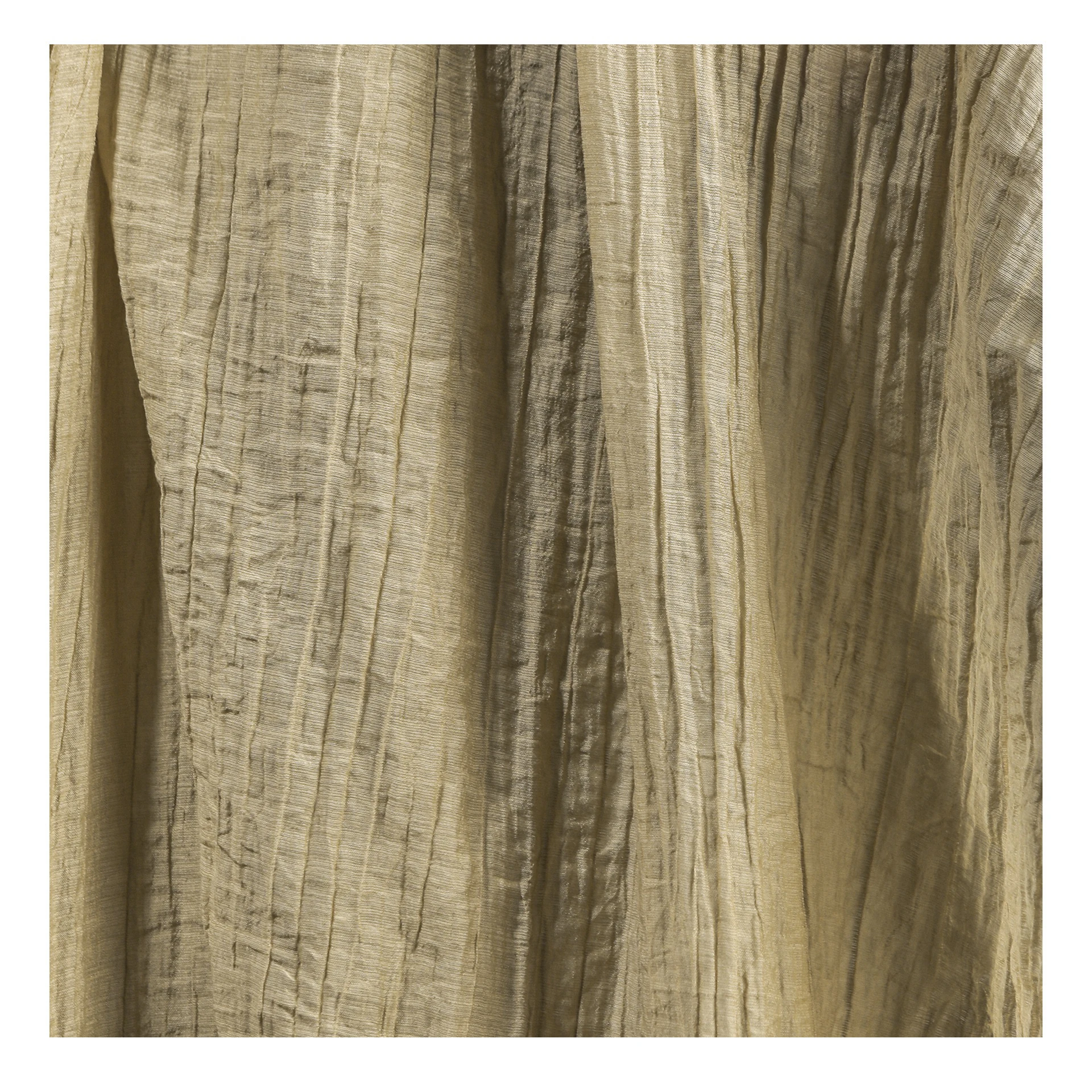 Camel  Pleated Pleated Cloth Artistic Retro Thin Cotton and Linen Texture Skirt Clothing Designer Fabric