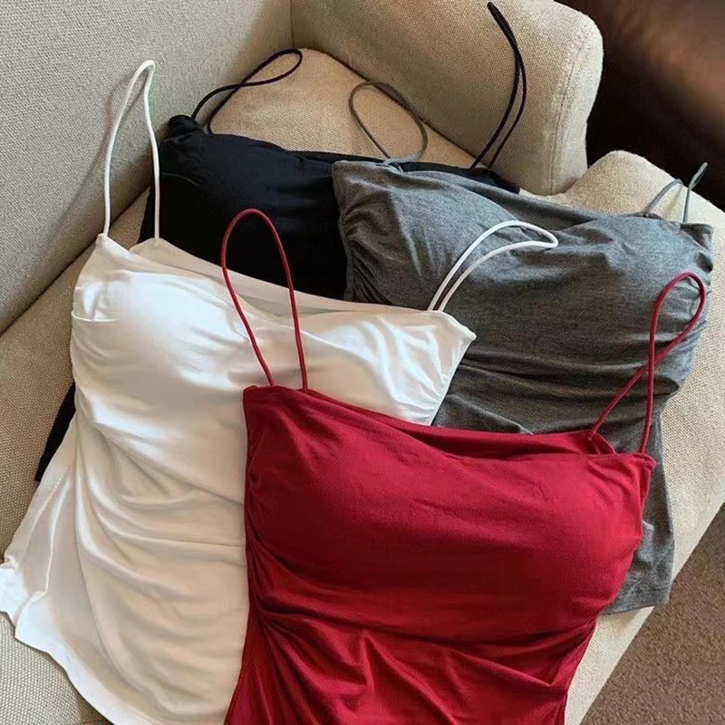 Sexy mouwloze tanktops vrouwen casual vest crop hemdje naadloze sport yoga ondergoed met borstkussens zomer beha lingerie nieuw