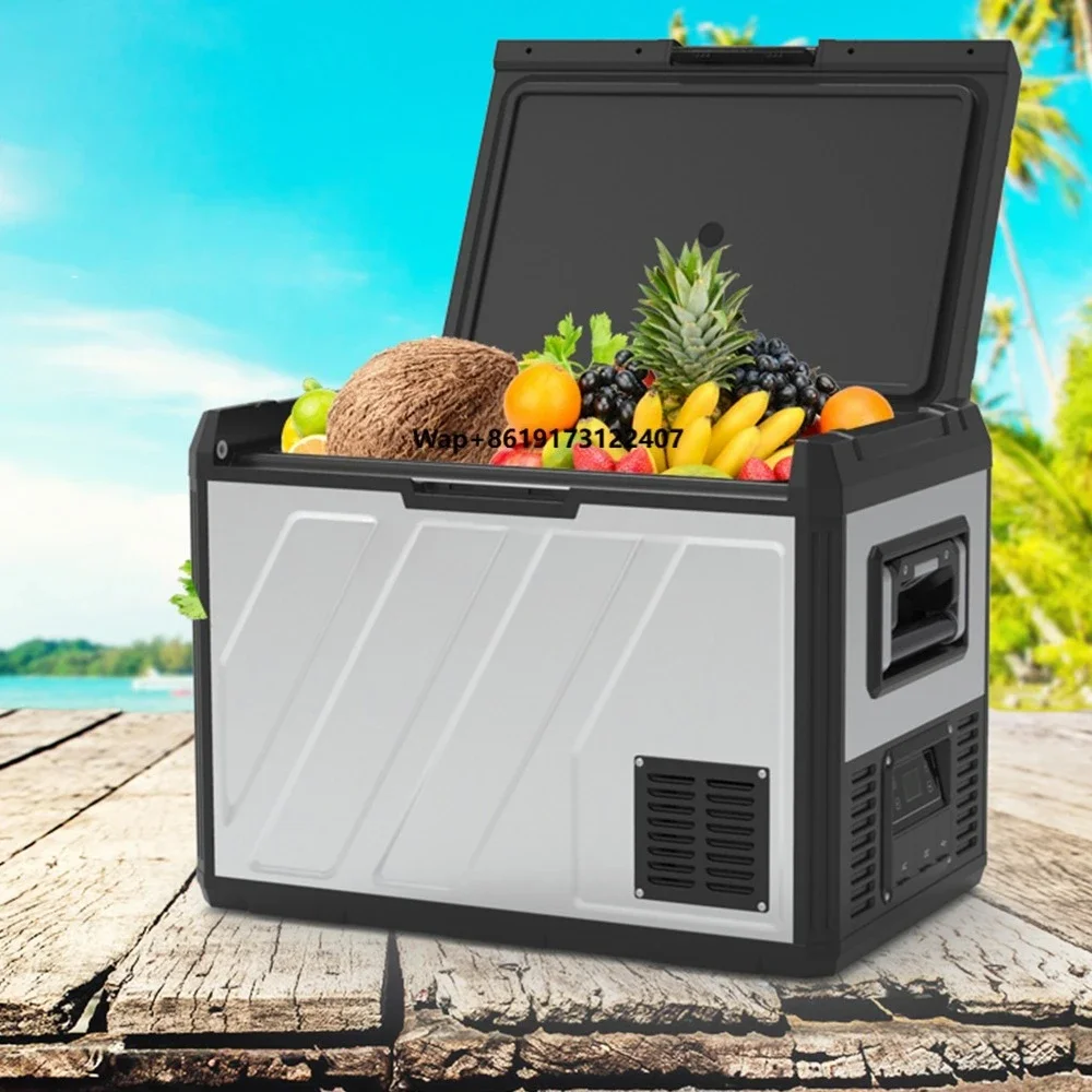

Off-Road Camping DC12V/24V 110-220V Fridge Car Home Use Metal Car Fridge Freezer Refrigerator Rv 50L Compressor