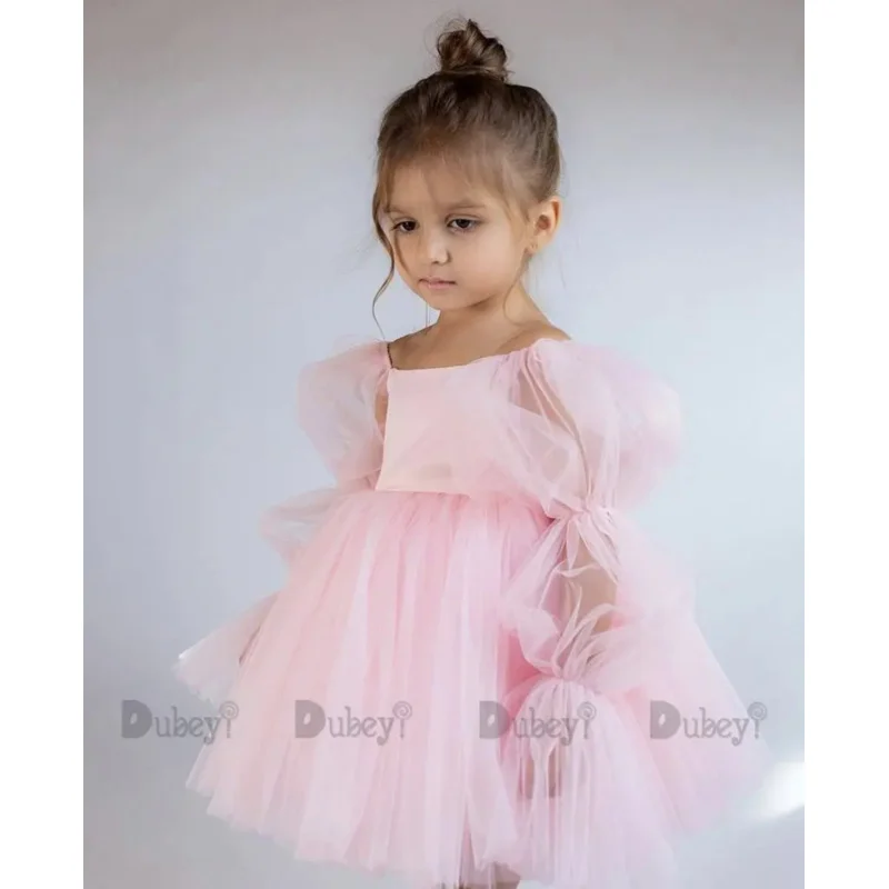 New Born Baby Girls Birthday Dress for Toddlers White Wedding Party Gown Baptism Ceremony Vestido for 3Y Infantil Clothing Kids