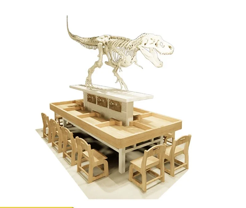 Indoor Excavation, Dinosaur Fossil Toy Table Children's Educational Handmade Archaeological Table And Chairs Customizable