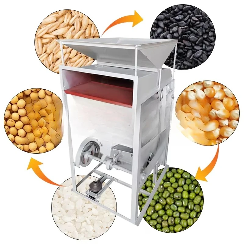 Pulse, millet, sorghum grain washing and seed sorting machine with air screen system