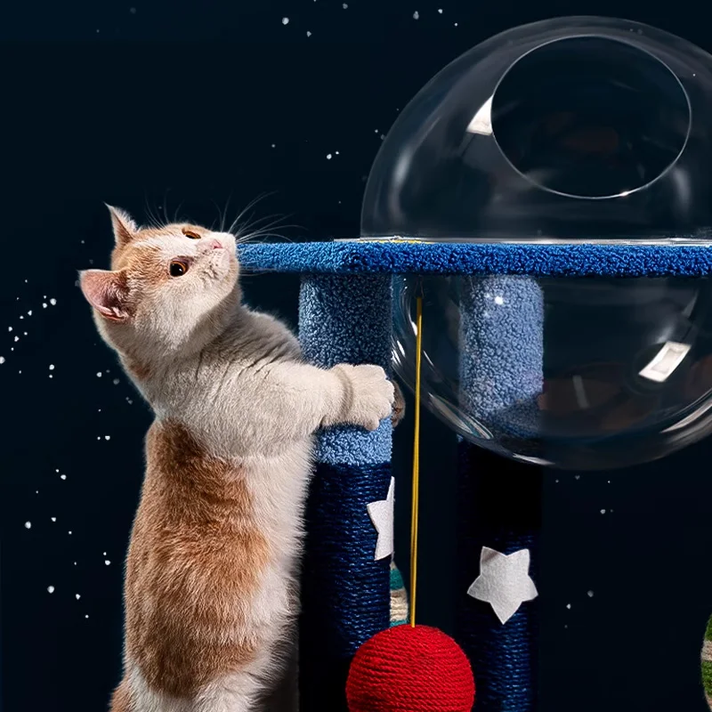 الحديثة الفاخرة القط تسلق شجرة الجملة مستلزمات الحيوانات الأليفة الأثاث السيزال خدش برج بيت القط هريرة لعب لعبة الكرتون #3