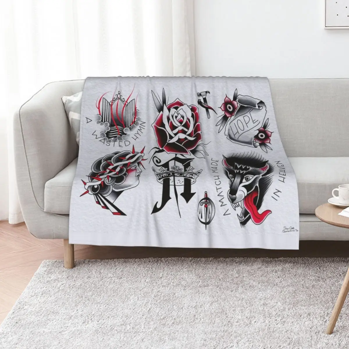 بطانيات رمي بشعار فرقة المهندسين المعماريين لسرير السرير والنزهات والبطانيات الصيفية #1