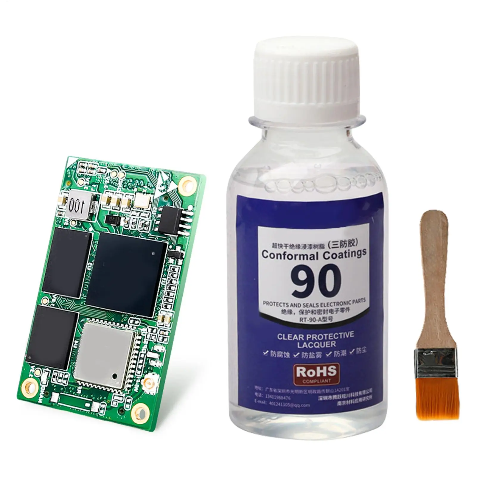 100ML Electronic Waterproof Coating Transparent Protective Coating Anti-moisture Waterproof Circuit Board Repair Glue with Brush