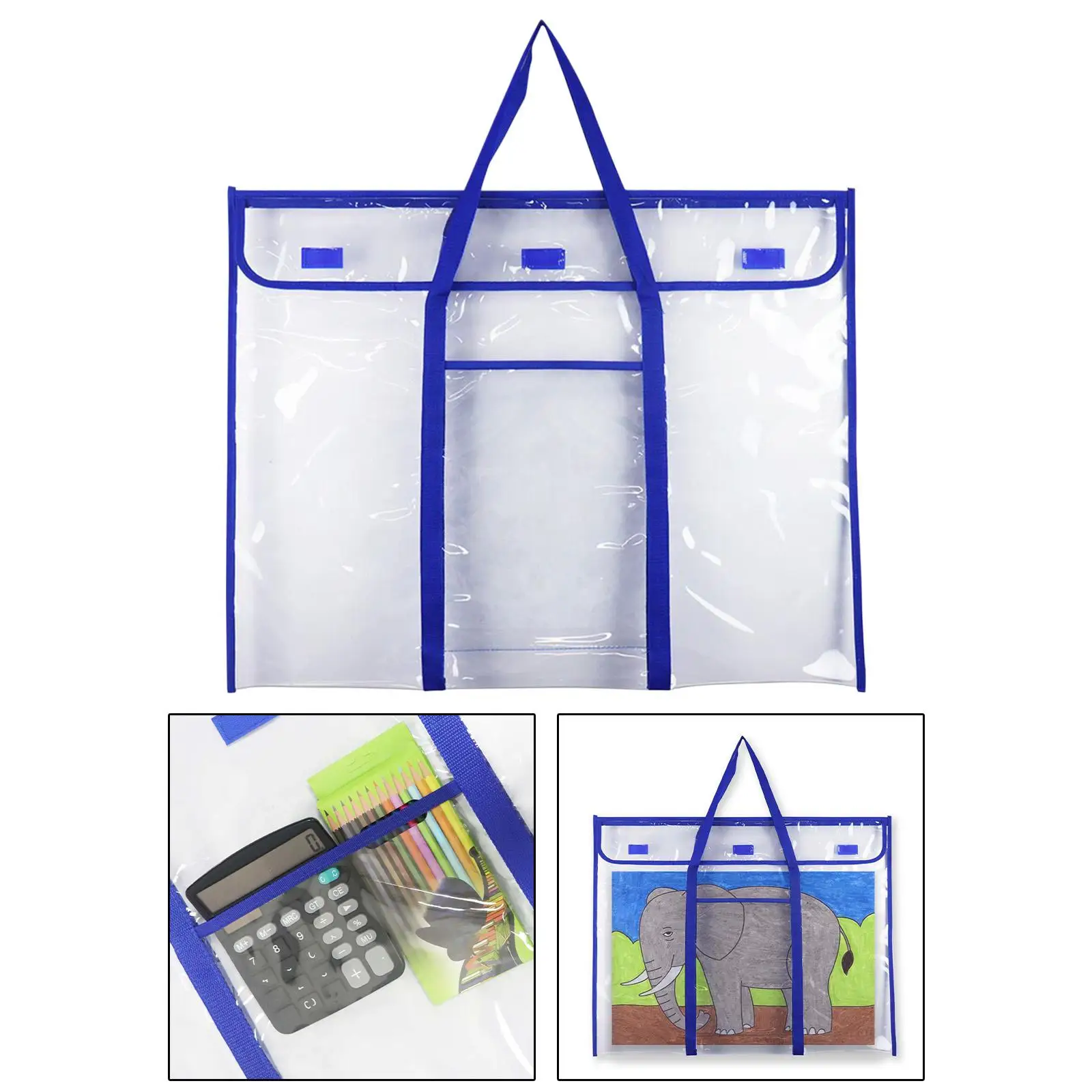 Poster Board Storage Bag Portfolio Storage Bag Clear Large Capacity Bulletin Board Holder Folder Organizer for Scrapbook