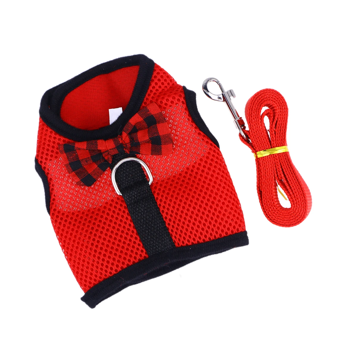 

Pet Harness Soft Mesh Small Pet Supplies Guinea Pig Hamster Vest With Leash Lightweight Breathable Dog Collar Accessories