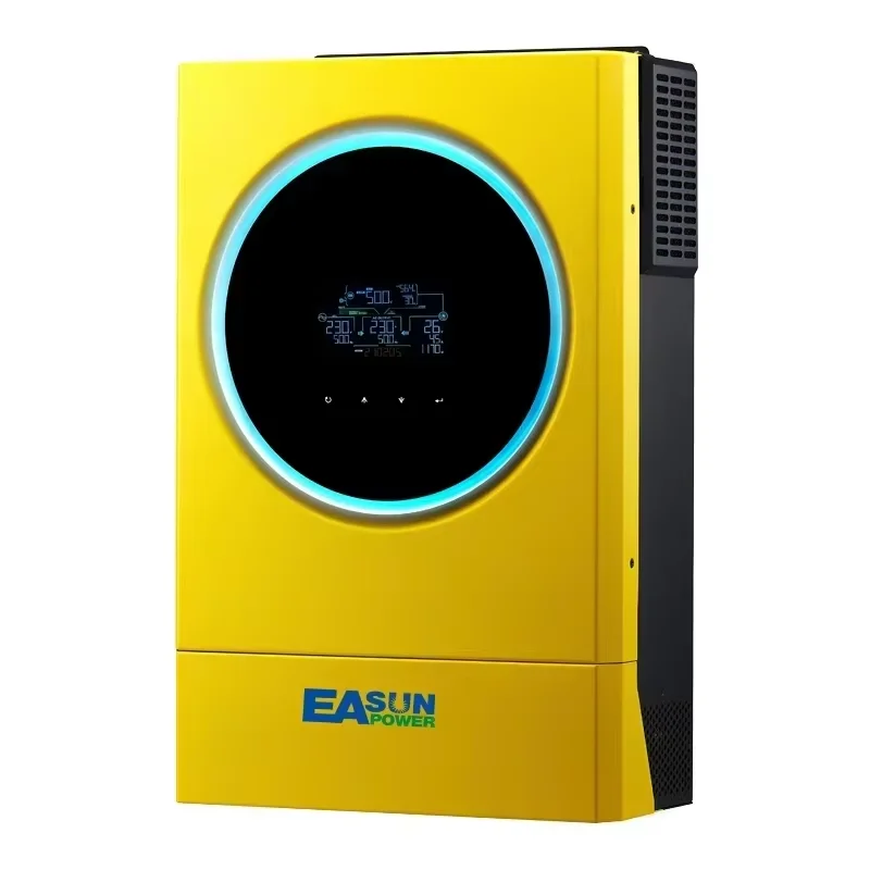 EASUN POWER 5,6KW Hybrid-Solarwechselrichter 48V 230VAC 120A MPPT-Solarladegerät PV-Eingang 6000W Netzgekoppelter Solarwechselrichter mit WLAN