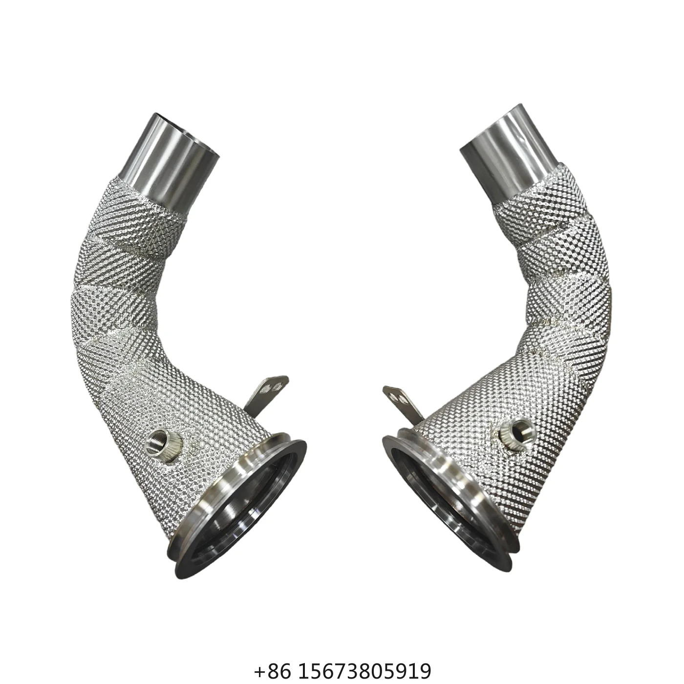 

911 992 SS304 Heatshield Racing Downpipe 911 992 Fit SS304 Stainless Steel Heatshield Racing Design High Flow Boosts Performance