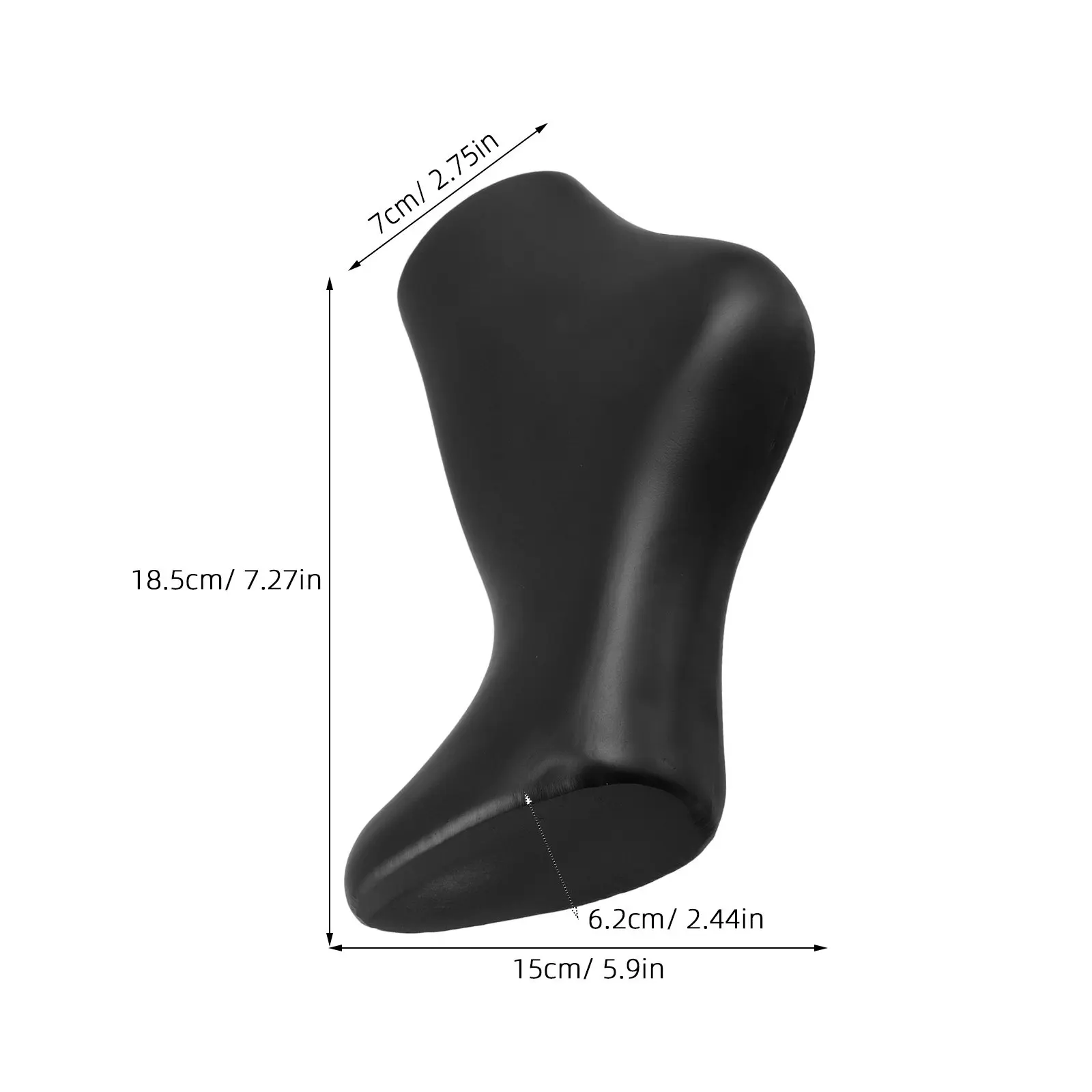 Left Foot Resin Mannequin Black Jewelry Ankle Chain Display Foot Stable Footwear Sock Stocking Anklet Jewelry Organizer Stand