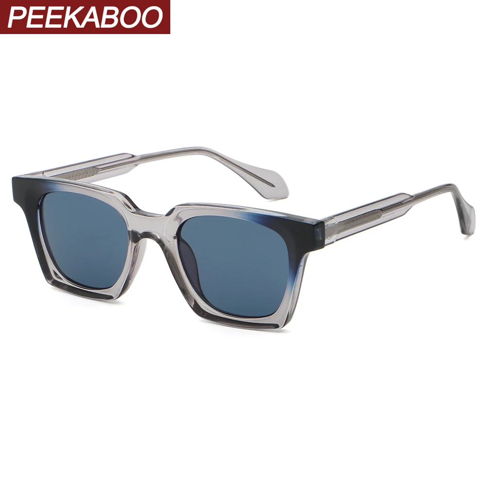 

Peekaboo UV400 men sunglasses fashion CP acetate green blue black square frame sunglasses for women male accessories 2024