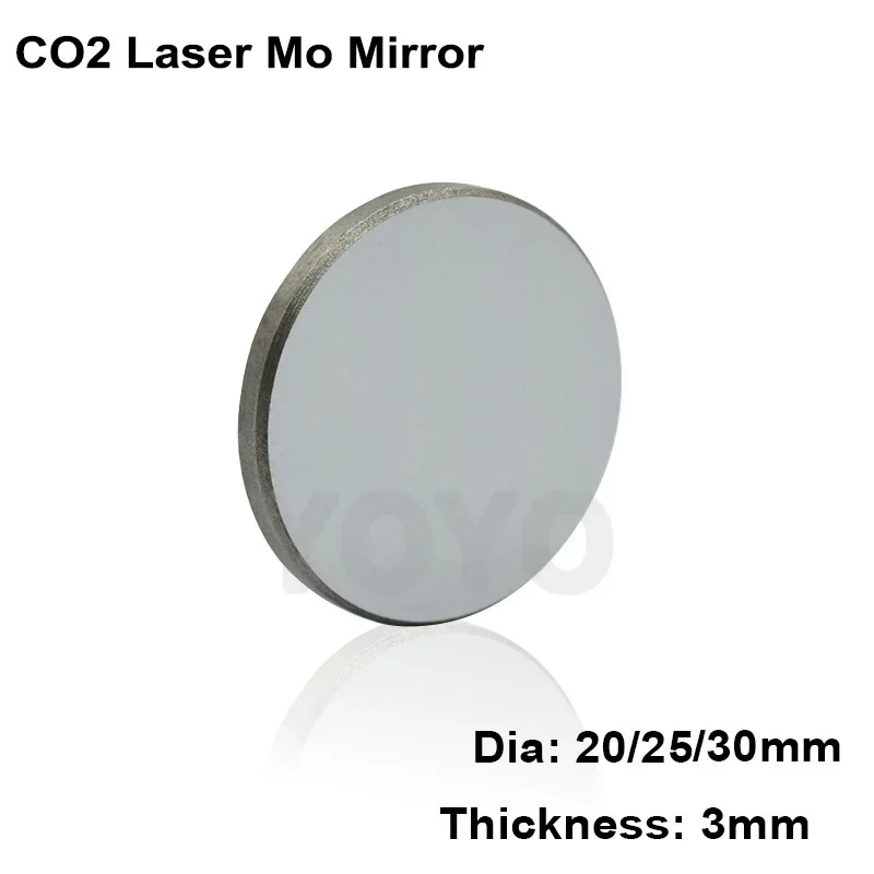 

Mo Reflective Mirror Dia. 20 25 30 mm Reflecting Mirror Thickness 3mm for CO2 Laser Engraving Cutting Machine Engraver Cutter