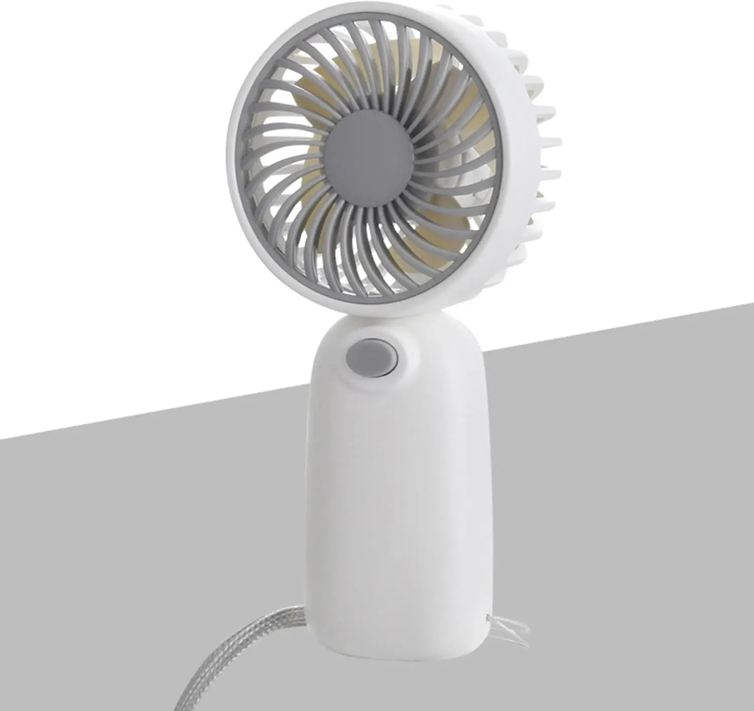 مروحة محمولة صغيرة محمولة تعمل بالبطارية محرك هادئ للسفر ومكتب السيارة للاستخدام الخارجي تتضمن أشرطة