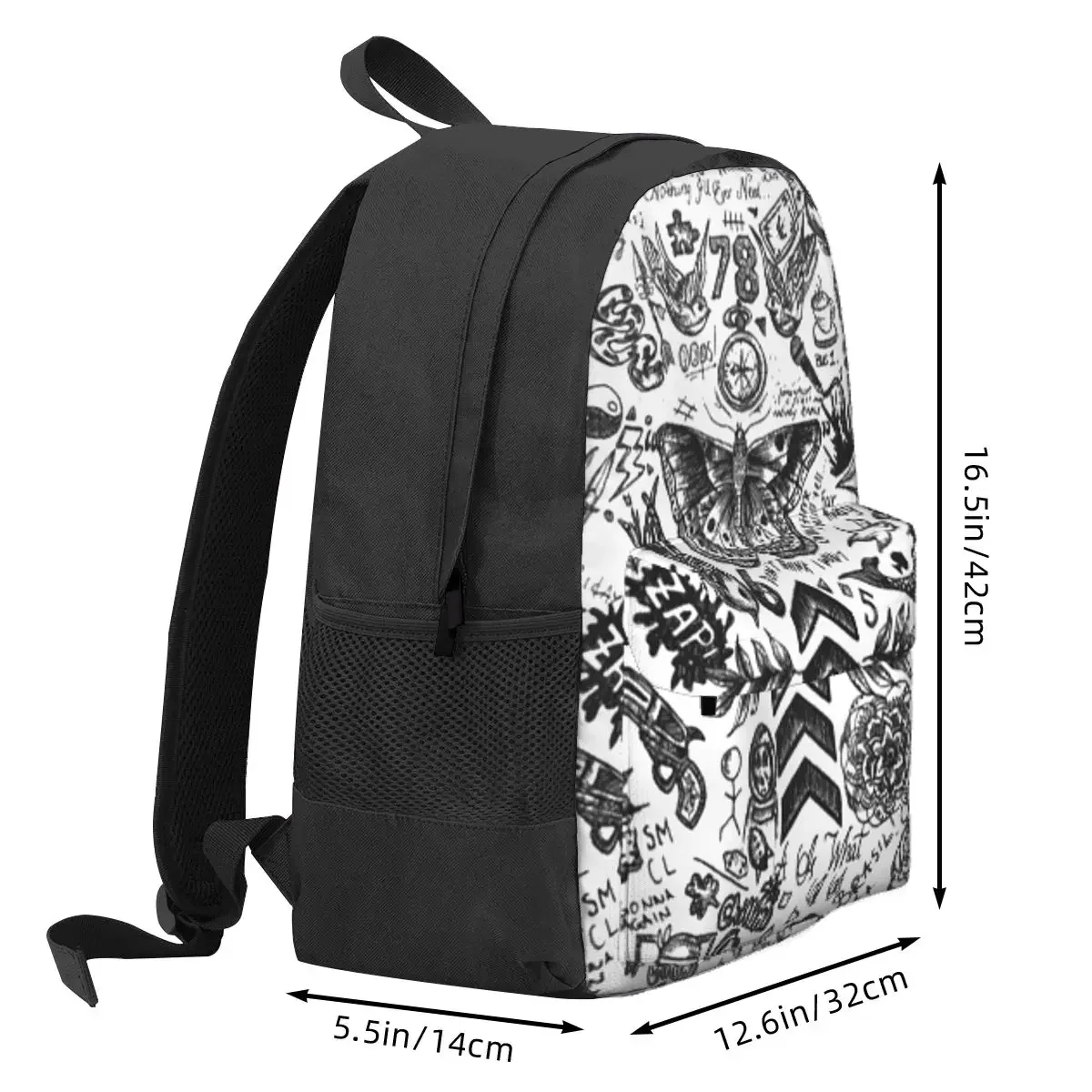 One Direction - Tattoos Backpack Daypack Large Capacity Children BookBag School Bag Shoulder Bags for Men Women