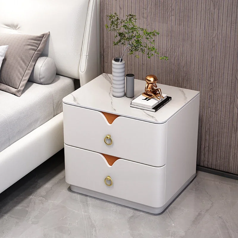 Cabinet Storage Living Room Bedside Table Bedroom Closets Night Stand Floating Nightstand Cute End Tables White Side Bed Locker image 2