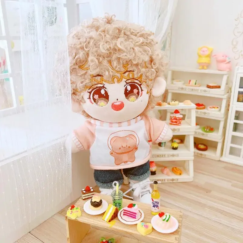 Cartoon animal T-shirt short sleeved 20cm set 20cm baby clothes celebrity cotton doll doll doll dressing up