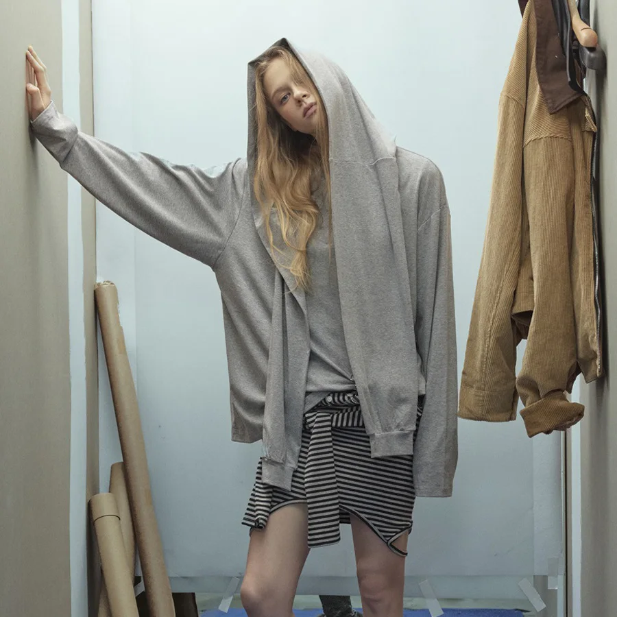 

Detachable Hat Sweatshirt Men Women Streetwear Fashion Loose Casual Long Sleeve Hoodies College Boys Girls Hooded Sweatshirts