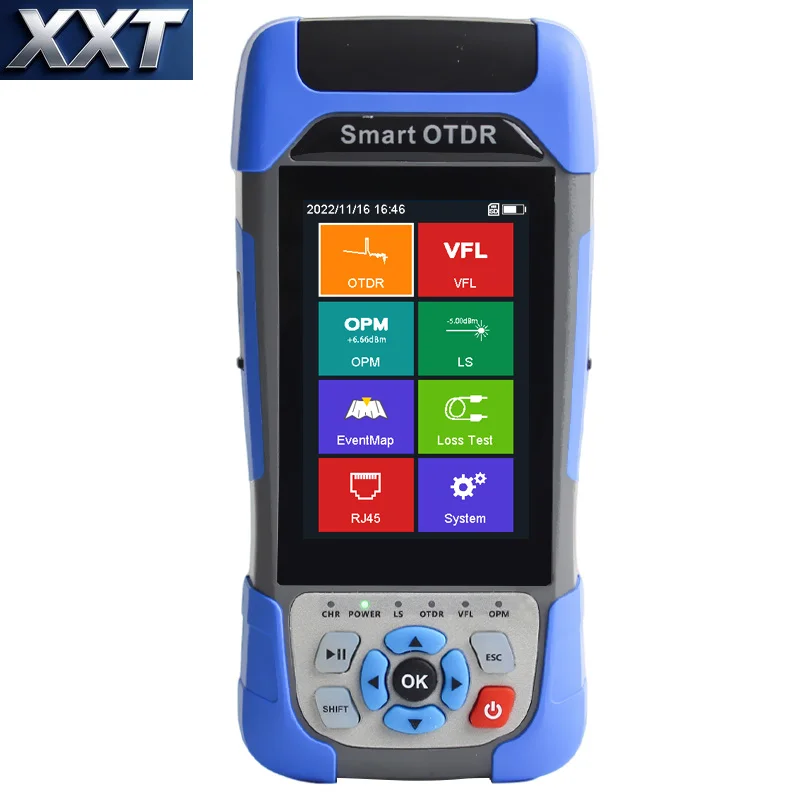 Smart Mini Optical Reflectometer Tester 1310/1550nm With OPM VFL OLS Event Map For FTTH Cable Break And Loss Measuring