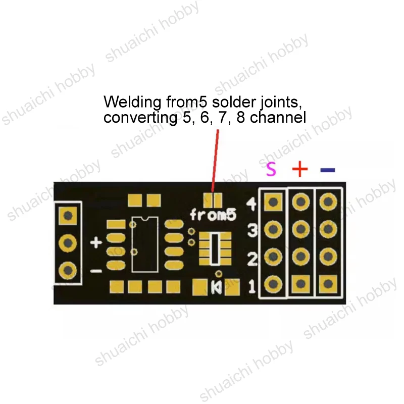 2PCS 3.3V-5.5V SBUS to PWM Converter Steering Gear ESC Signal Conversion 4CH PWM/Single-Channel PPM Output for RC Model Airplane