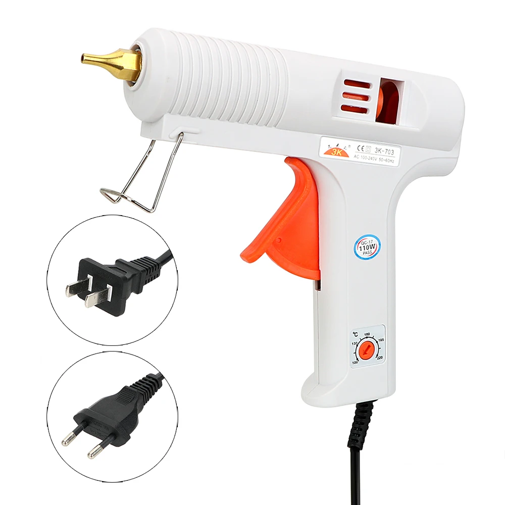 Heating Up 100℃-220℃ Muzzle Diameter 11mm Hot Melt Glue Gun Craft Repair Tool Temperature Adjustable Constant Temperature 110W