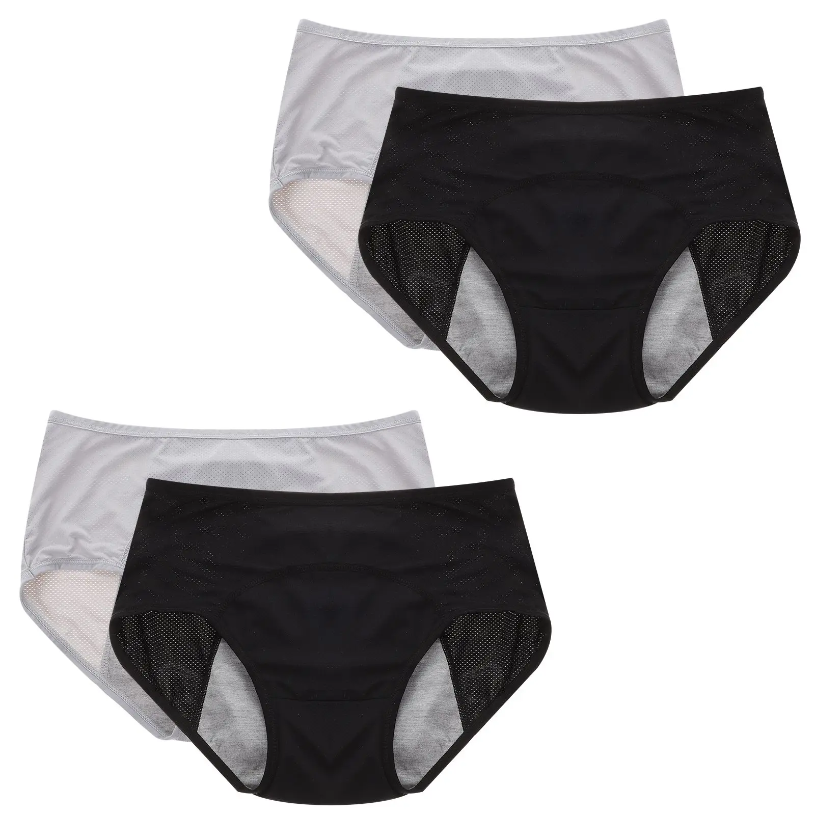 

Plus Size Underwear No Leak Period Panties Menstrual Underwear Women Sanitary Pants Foldable Washable Reusable