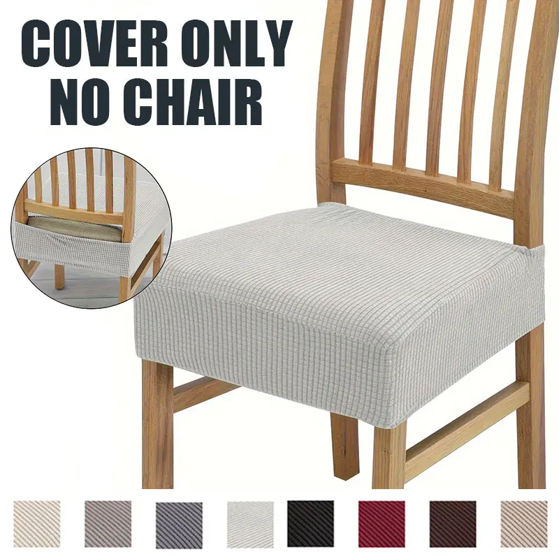 1/2/4/6pcs Niblet Jacquard Chair Seat Covers for Dining Room Removable Washable Chair Seat Slipcovers Protector