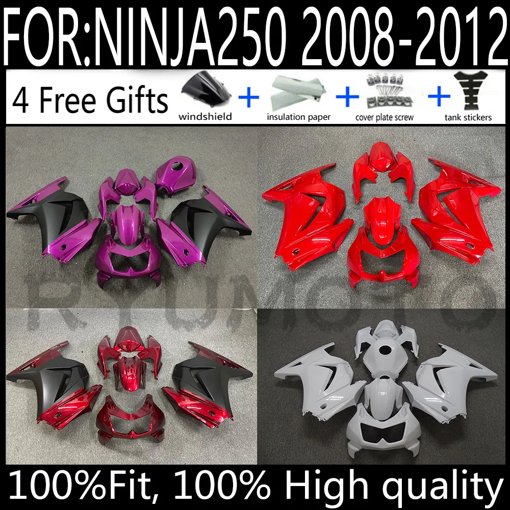 

Motorcycle Injection mold plastic full Fairing kit fit for ninja 250r ninja250 2008 - 2012