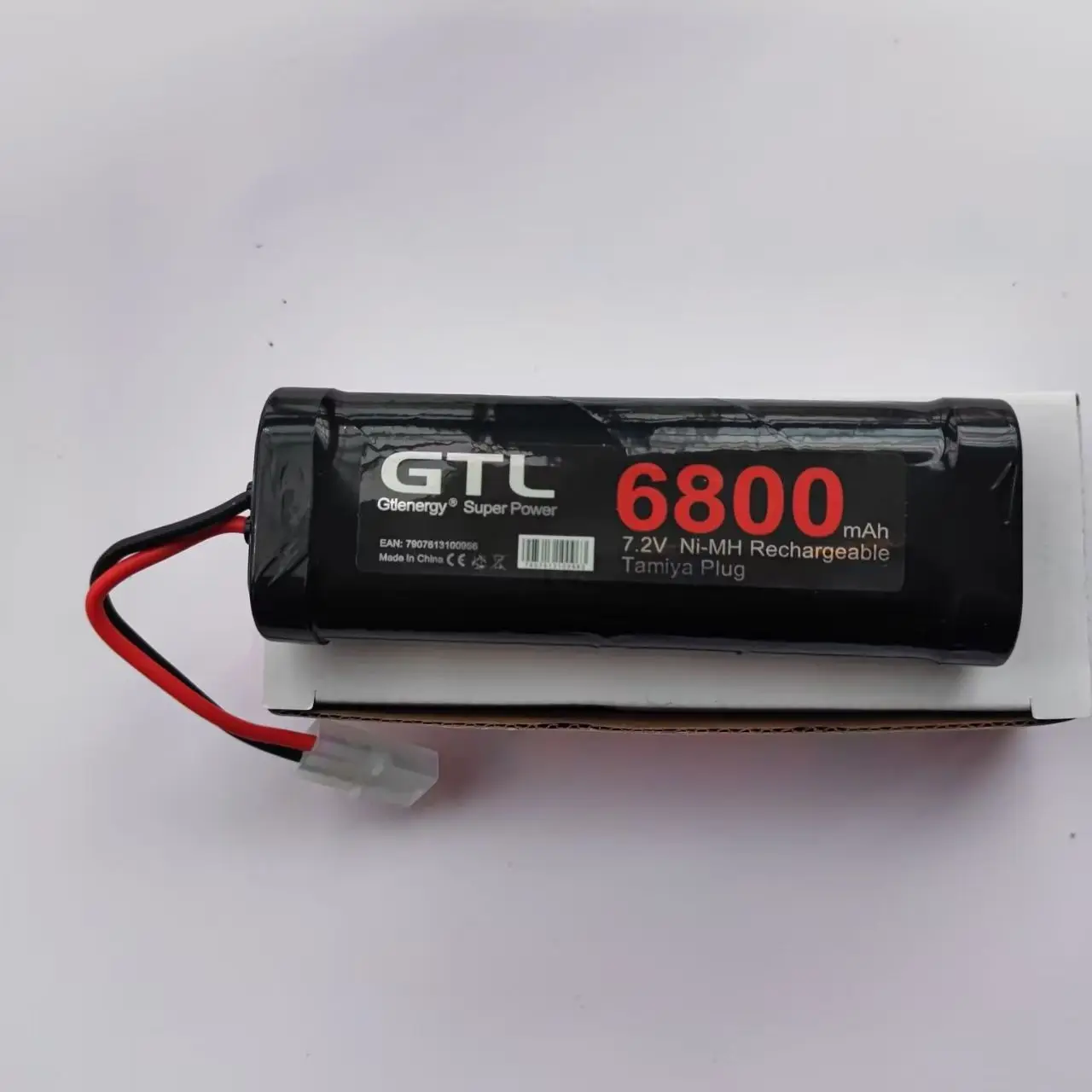 بطارية جديدة 7.2 فولت 6800 مللي أمبير في الساعة NiMH حزمة بطارية RCcar شاحنة Bugibot خزان ni mhBattery مصدر طاقة العشاء الرمادي ، مع موصلات Tamiya