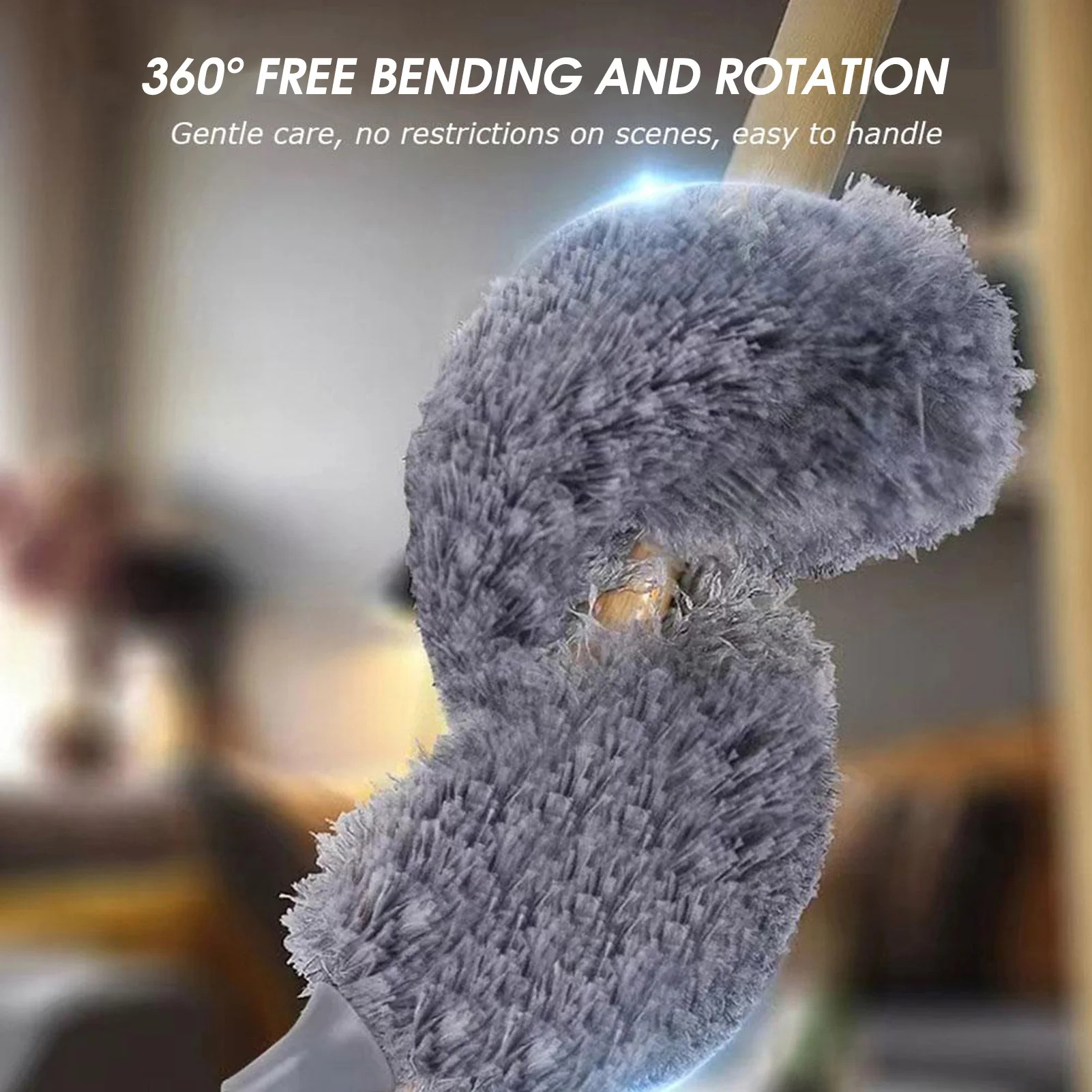 Dust Duster Flexible Extendable Cleaning Tool for Home Office Furniture Surface Dust Removal Microfiber Duster Durable