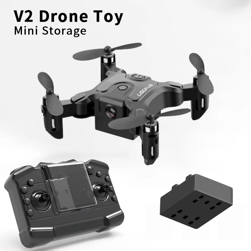 V2 Mini Drone Remote Control Aircraft New Children's Toy Aircraft Fixed Height Foldable Quadcopter RC Drone Toy Gifts