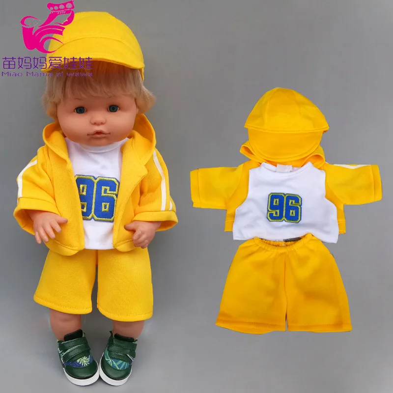 40cm Babies Doll Clothes for 42cm Nenuco Sports Suit Ropa Y Su Hermanita 16 Inch Doll Clothes