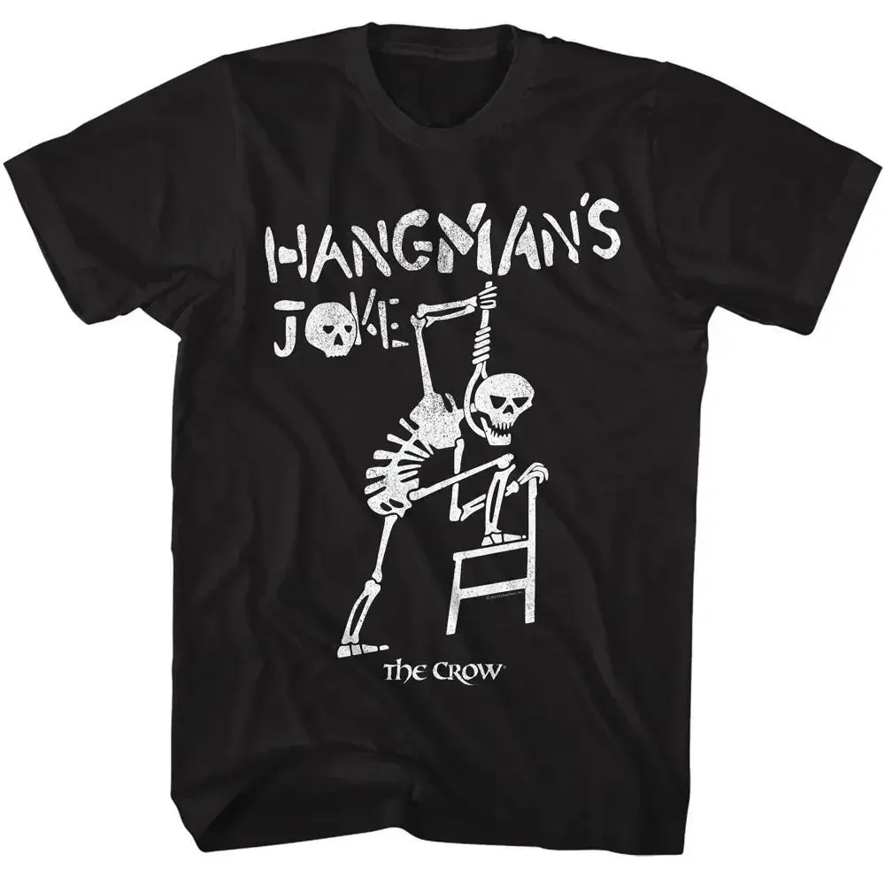 

Joke The Crow Skeleton Graphic Tee Cotton Crew Neck Casual Loose T-Shirt Men Women