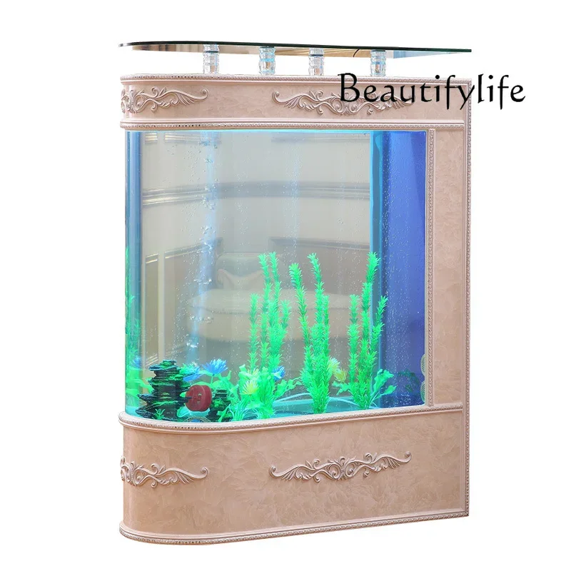 NV Fish tank living room European glass self-circulation partition aquarium water-free advanced sense W