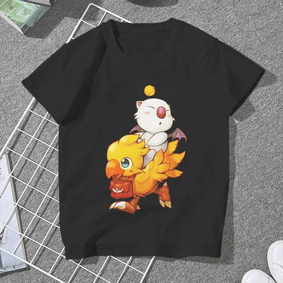 Final Fantasy Game Chocobo Tshirt Graphic Women Tops Vintage Punk Fibre Harajuku Polyester T Shirt