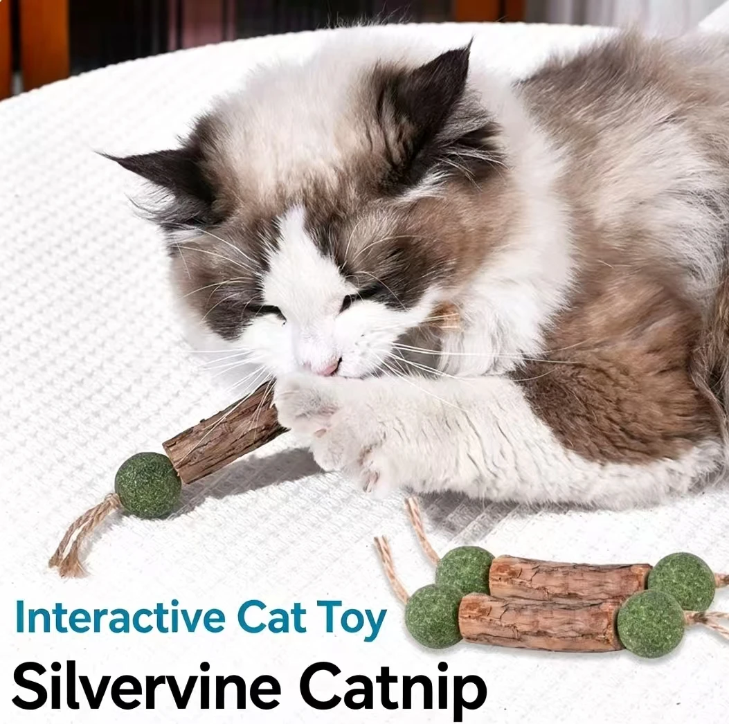 Catnip Toys - Cat Toy: Wooden Catnip Double-Knot Catnip