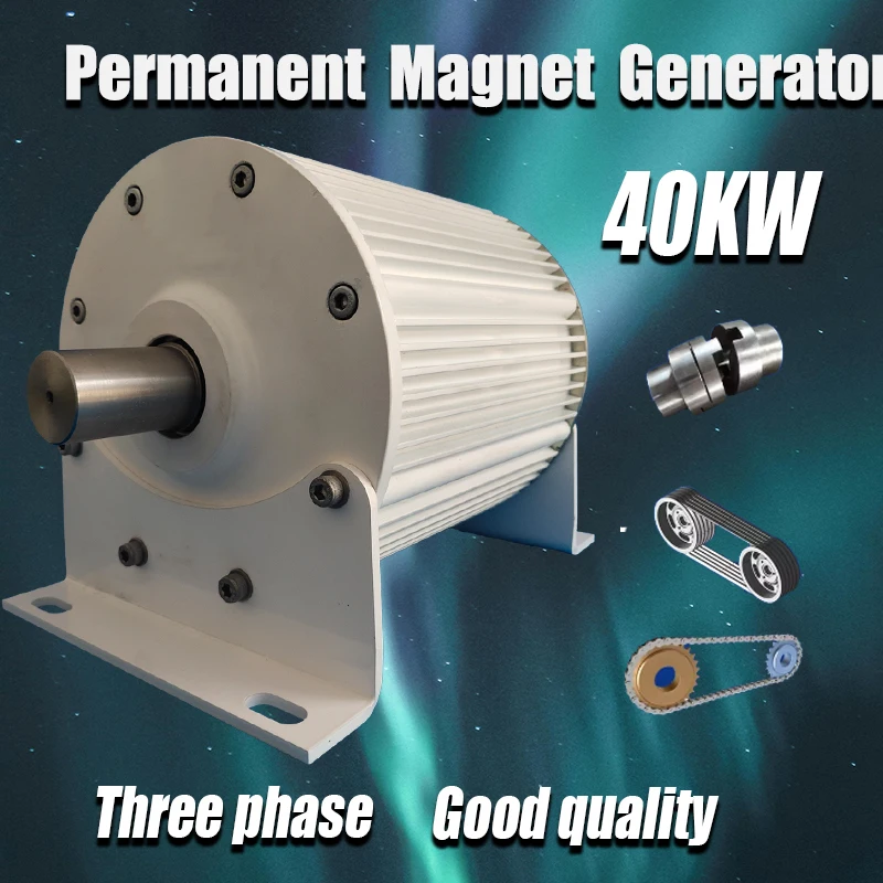 

Электрический генератор с низкими оборотами в минуту, 380 В, 220 В, низкоскоростной генератор переменного тока, 30 кВт, генератор с постоянными магнитами, редкоземельная турбина, динамо с основанием
