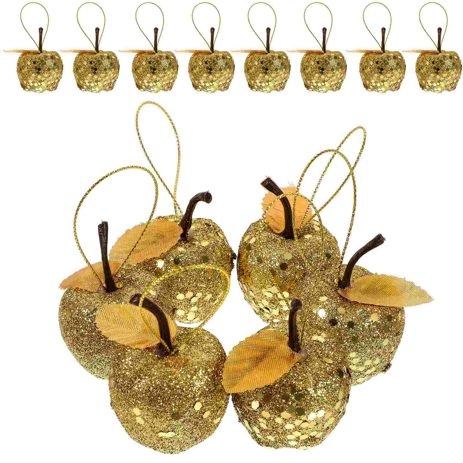 20 Pcs Christmas Apple Pendant Tree Decors Decoration Xmas Decorations Hanging Ornament Velvet Balls Artificial