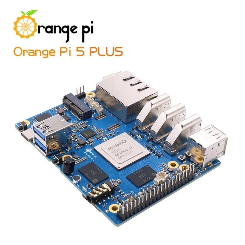 Orange Pi 5 Plus 4 ГБ LPDDR4 RK3588 Мини-ПК PCIe M.2 M-KEY Одноплатный компьютер, Run Orangepi OS/Ubuntu22.04/Debian11/Android12