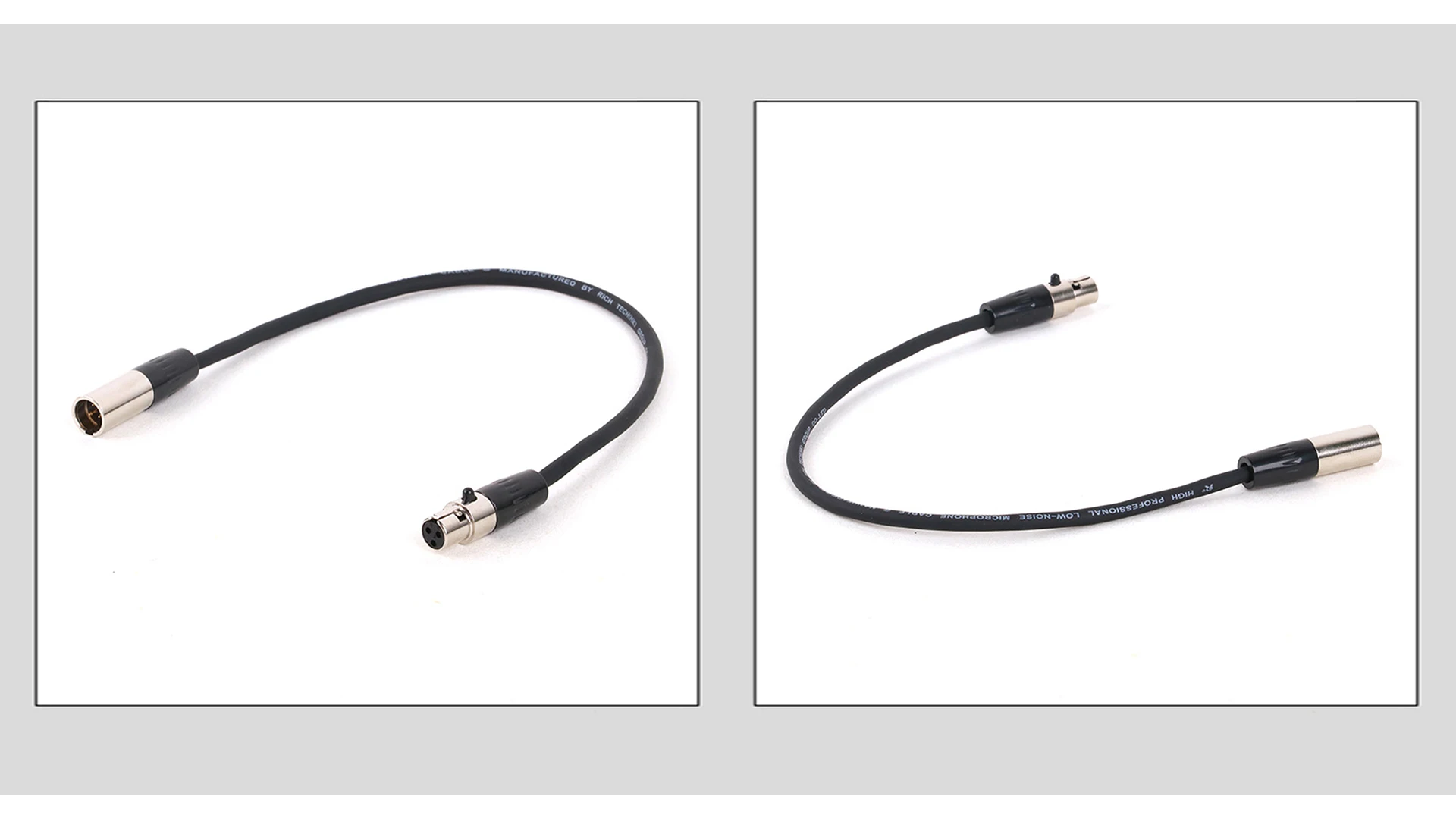 GuerGuo 1 Stück 3-poliger Mini-XLR-Stecker auf Mini-XLR-Buchse, mehrere Farben, Kabel für Pro-Ansteckmikrofon, 0,2 m–15 m – Detail 3
