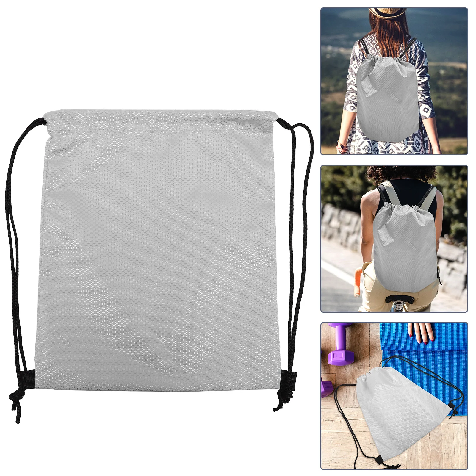 

Waterproof Sports Backpack Drawstring Lightweight Oxford Cloth Unisex Gym Travel Outdoor Activity Bag for Men Women