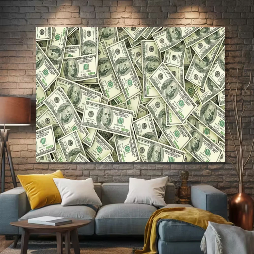 خلفية تزيين حفلات أعياد الميلاد الأمريكية اللامعة بوزن 100 دولار، خلفية للتصوير الفوتوغرافي على طراز المال القديم من Bitcoin Mafia Rap #6